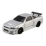Mini 4WD RC Car Silver GTR 1:43 – 15km/h, Gyroscope, Silver
