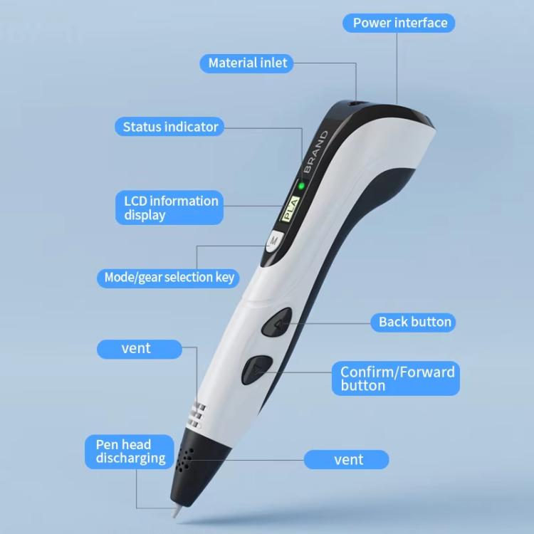 3D Printing Pen for Kids White