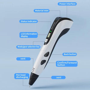3D Printing Pen for Kids White