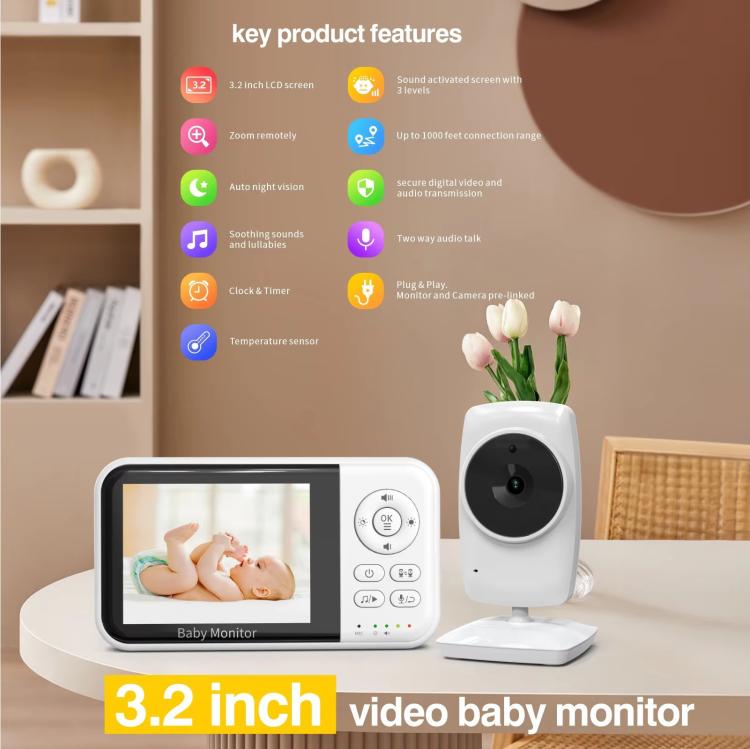Baby Monitor MC632 3.2" LCD –  АU Plug