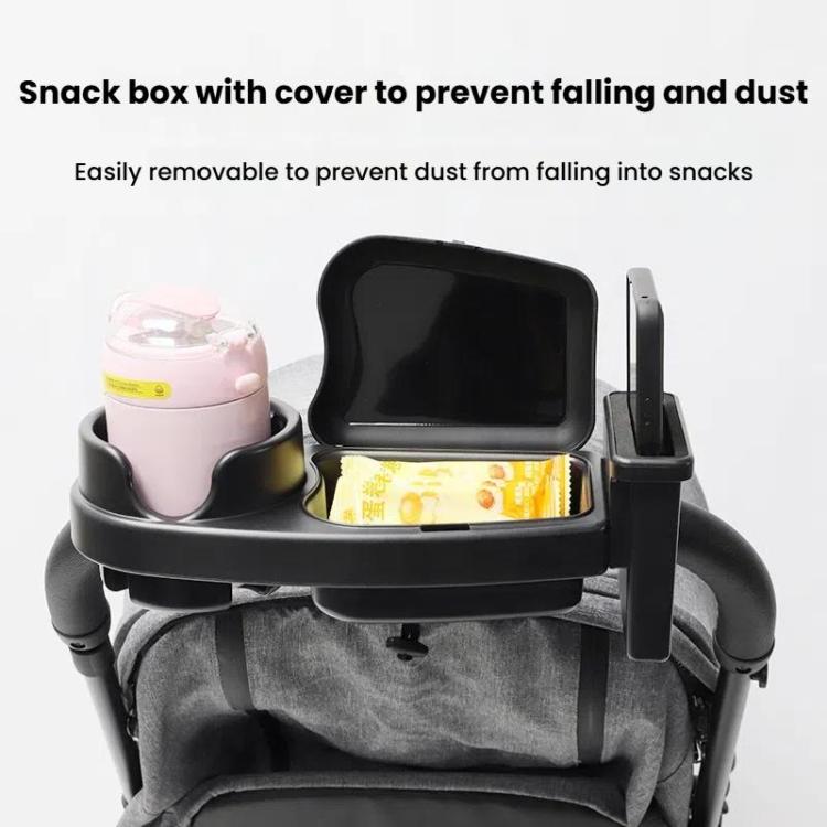 Baby Stroller Tray Cup Holder – 3 in 1 Black