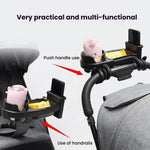 Baby Stroller Tray Cup Holder – 3 in 1 Black