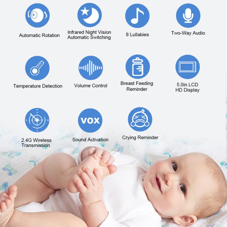 Baby Monitor AMB501 5" HD - EU Plug