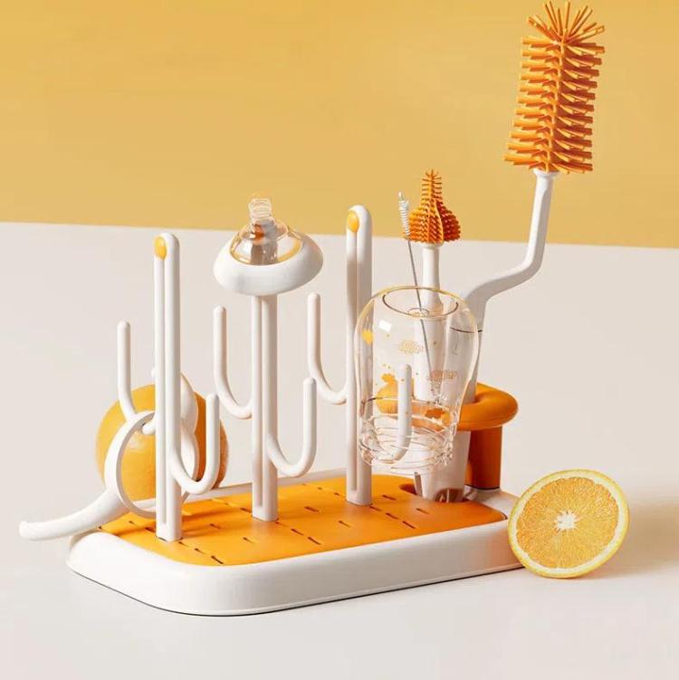 Baby Bottle Drying Rack Orange