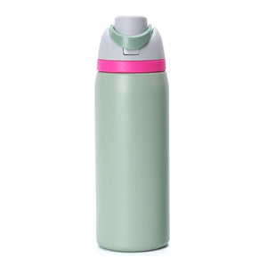 Green Thermos 32oz Stainless Steel with Straw