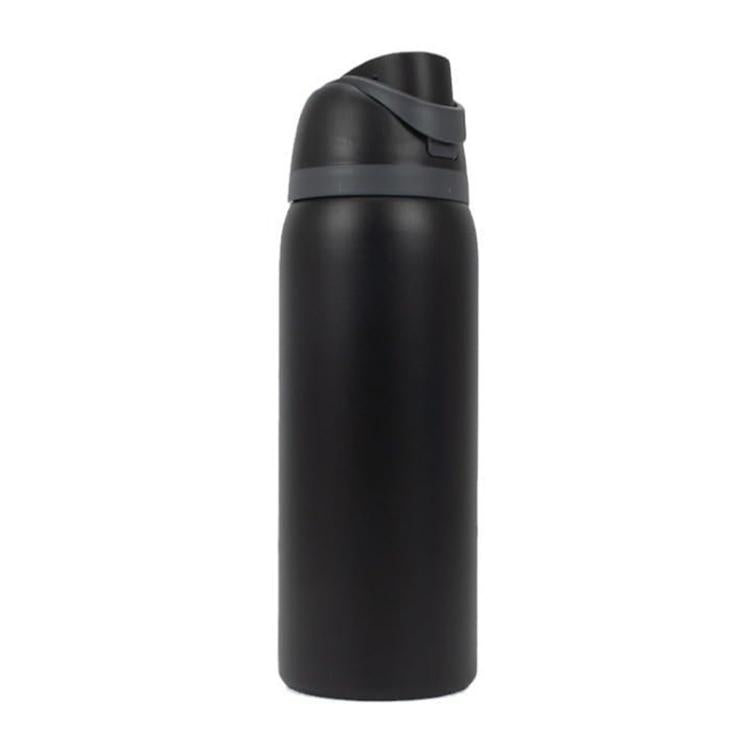 Black Thermos 32oz Stainless Steel with Straw 