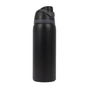 Black Thermos 32oz Stainless Steel with Straw 