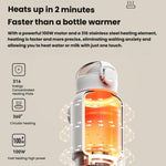 Portable Baby Bottle Warmer= White